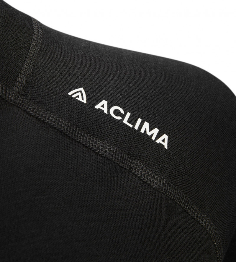 Термокофта-поло жін. Aclima WarmWool Mockneck W's Jet Black XXL