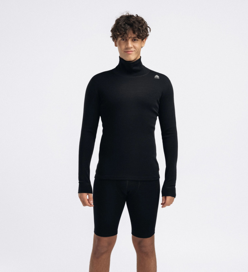Термокофта муж. Aclima WarmWool 200 Roll Neck M's Jet Black XXL