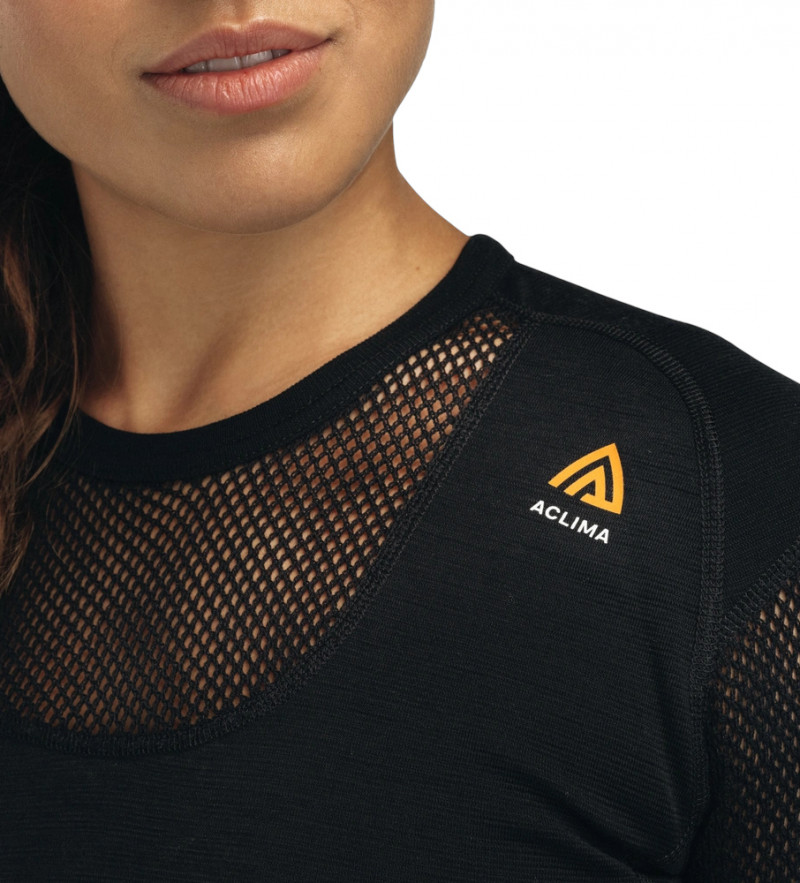 Термокофта жін. Aclima WoolNet 120 Crew Neck W's Jet Black XL