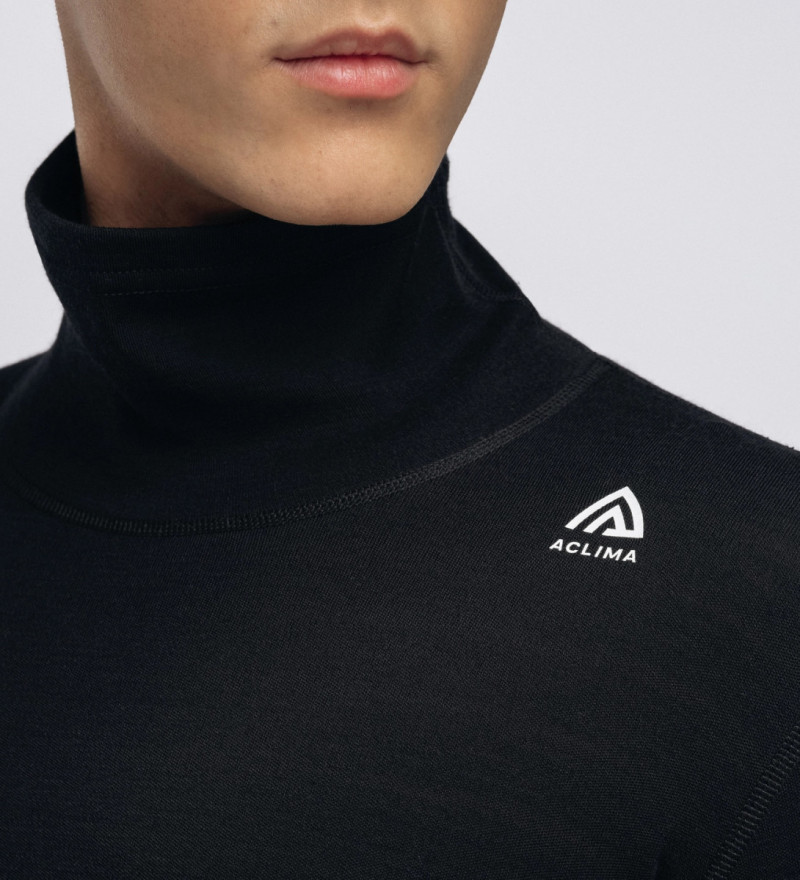Термокофта муж. Aclima WarmWool 200 Roll Neck M's Jet Black XL