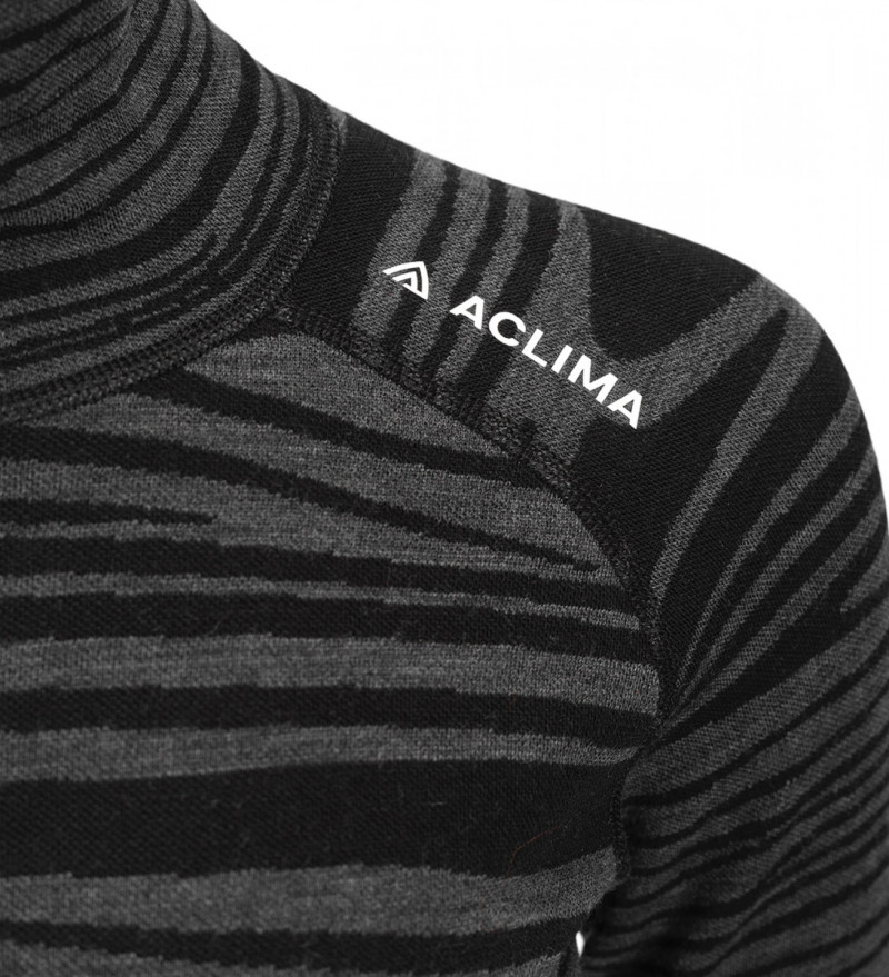 Термокофта жен. Aclima WarmWool 200 Roll Neck W's Black Motion L