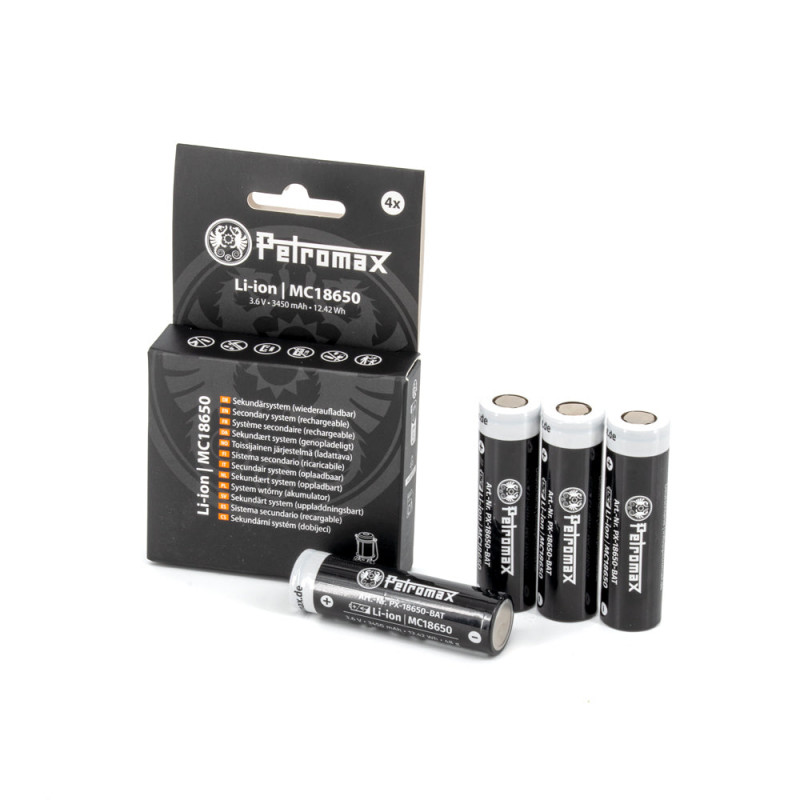 Набор аккумуляторов для лампы Petromax LM500 18650 Li-Ion 3450 mAh 4 шт
