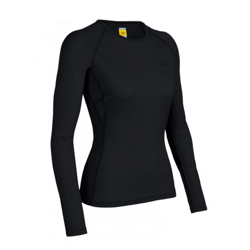 Термокофта жен. Icebreaker 150 Atlas Long Sleeve Women Black XS