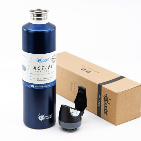 Спортивная бутылка для воды Cheeki Single Wall Active Bottle 1 л Ocean Спортивная бутылка для воды Cheeki Single Wall Active Bottle 1 л Ocean