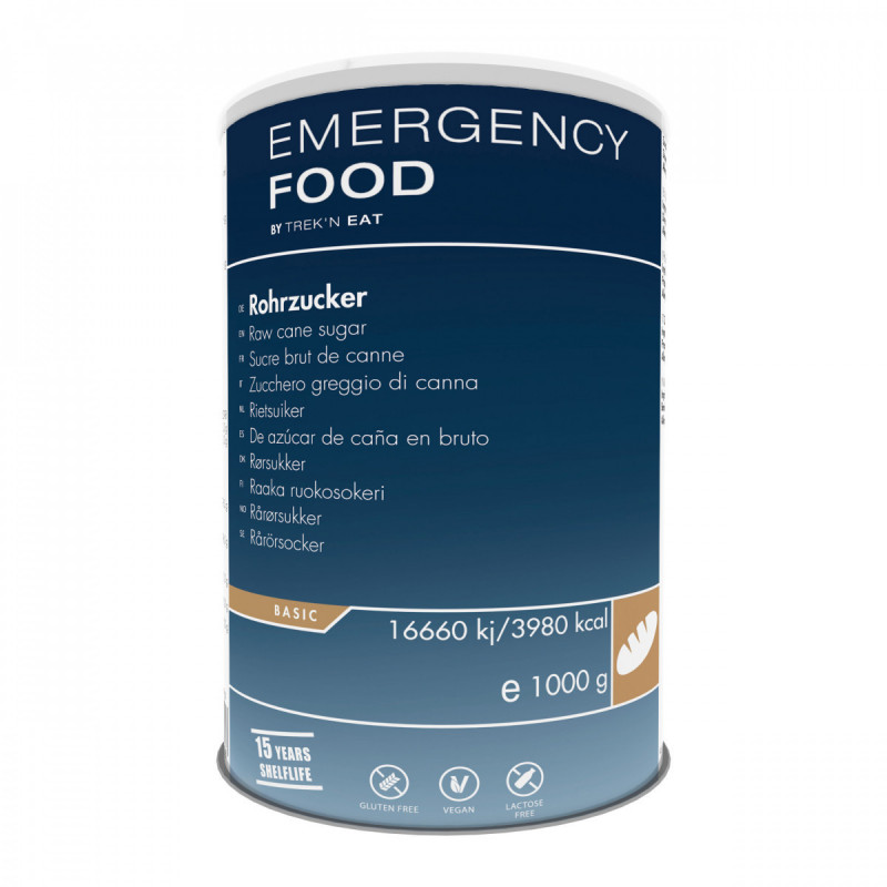 Аварийное питание Emergency Food Неочищенный тростниковый сахар 1 кг