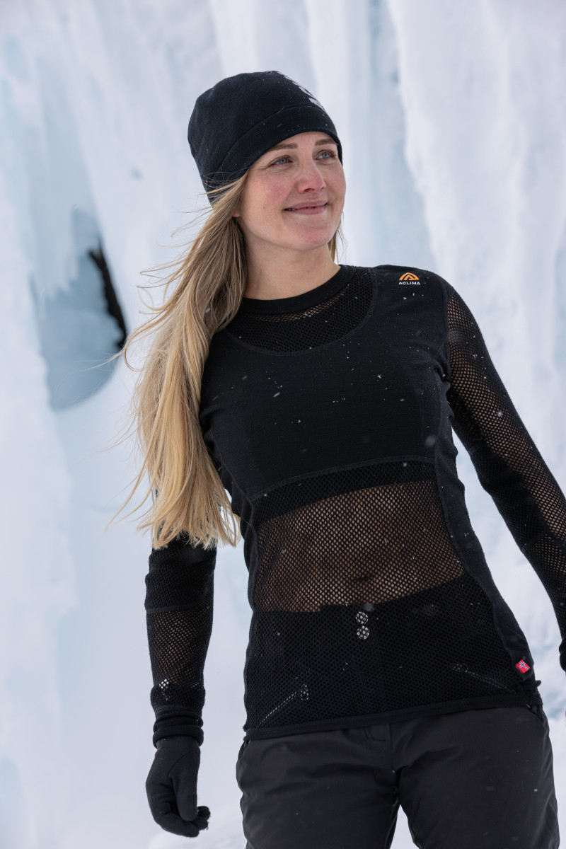 Термокофта жін. Aclima WoolNet 120 Crew Neck W's Jet Black M