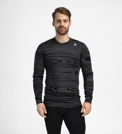 Термокофта муж. Aclima WarmWool 200 Crew Neck M's Black Motion M Термокофта муж. Aclima WarmWool 200 Crew Neck M's Black Motion M