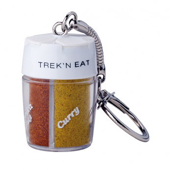 Брелок с приправами Trek'n Eat Seasonings Dispenser 4-parts keyring (соль, черный перец, паприка, карри)