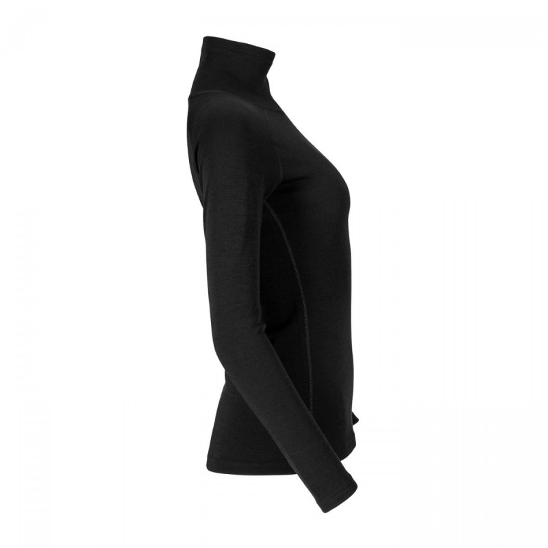 Термокофта жен. Aclima WarmWool 200 Roll Neck W's Jet Black XS