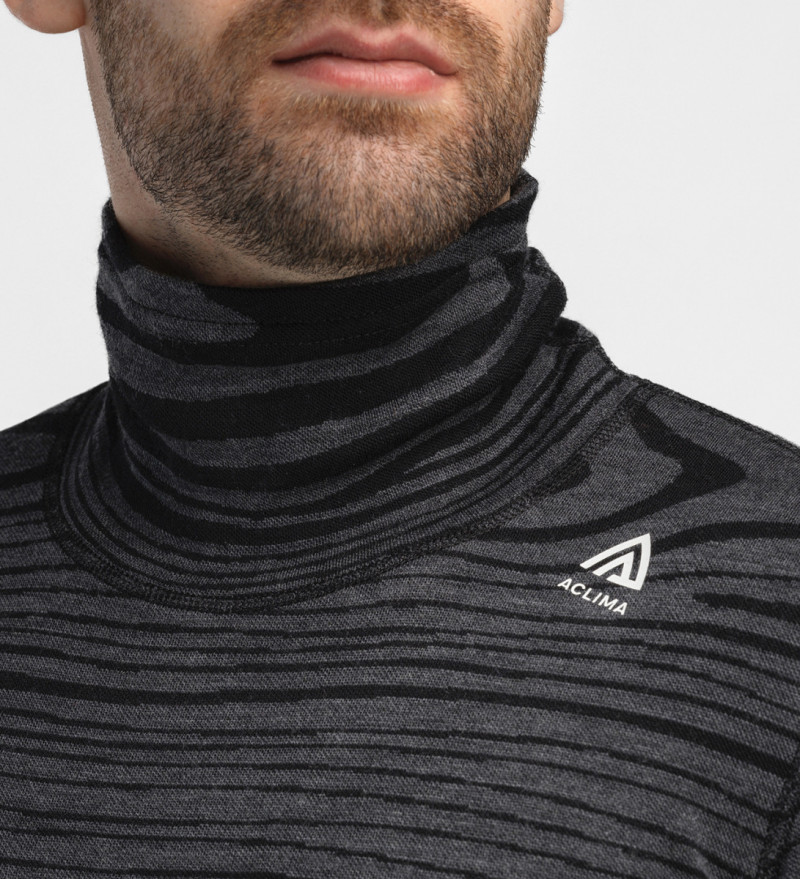 Термокофта муж. Aclima WarmWool 200 Roll Neck M's Black Motion L