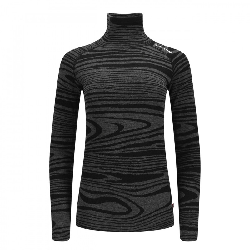 Термокофта жен. Aclima WarmWool 200 Roll Neck W's Black Motion L