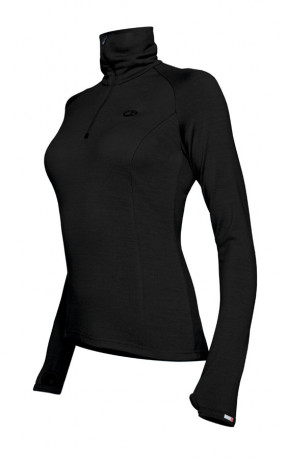 Термокофта жен. Icebreaker 260 Tech Top Long Sleeve Half Zip Women Black M Термокофта жен. Icebreaker 260 Tech Top Long Sleeve Half Zip Women Black M
