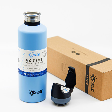 Спортивная бутылка для воды Cheeki Single Wall Active Bottle 750 мл Surf Спортивная бутылка для воды Cheeki Single Wall Active Bottle 750 мл Surf