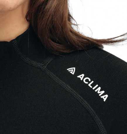 Термокофта-поло жін. Aclima WarmWool Mockneck W's Jet Black M
