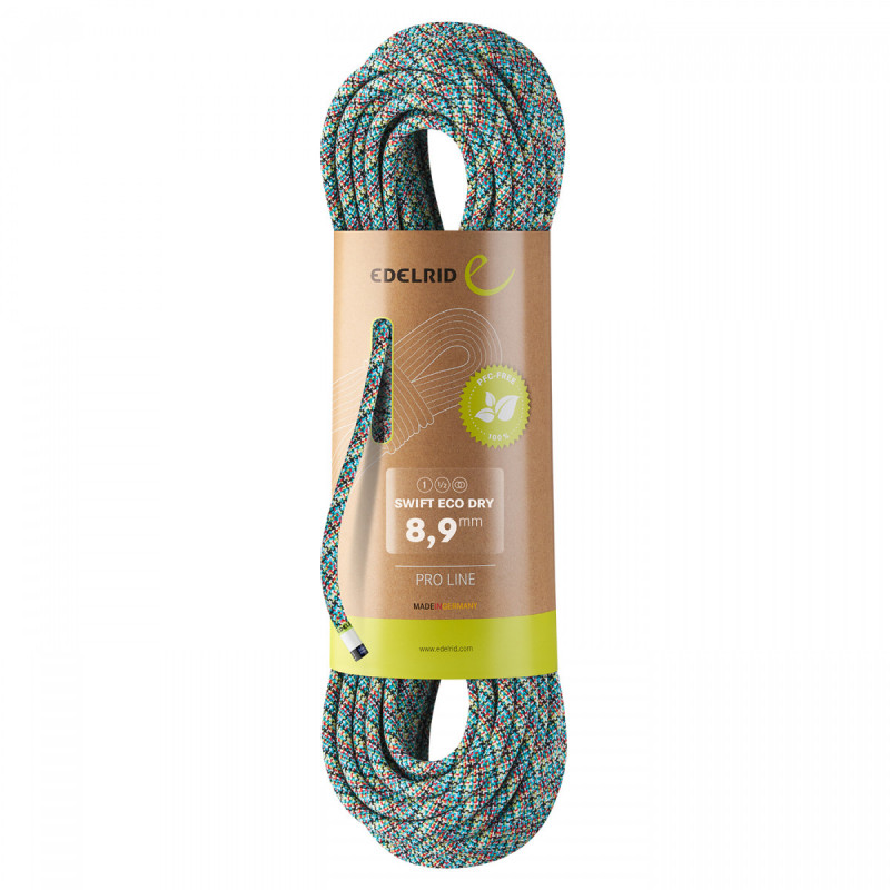 Веревка динамическая Edelrid Swift Eco Dry 8.9 мм Assorted Colours 60 м