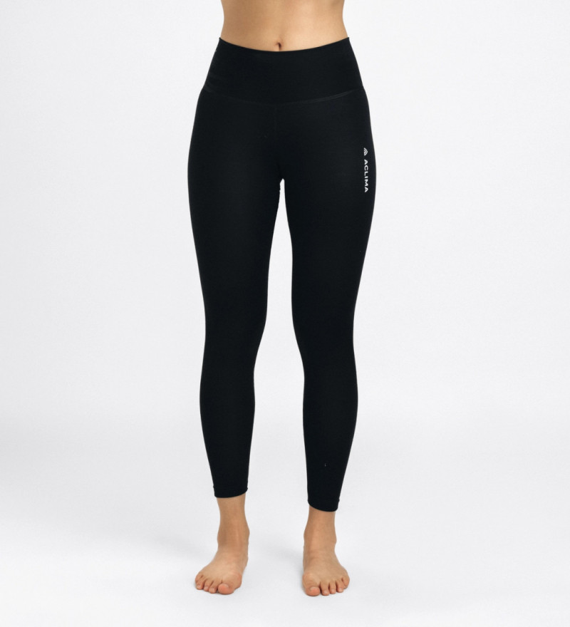 Термоштаны жен. Aclima WarmWool 200 Longs High Waist высокая посадка Jet Black XL