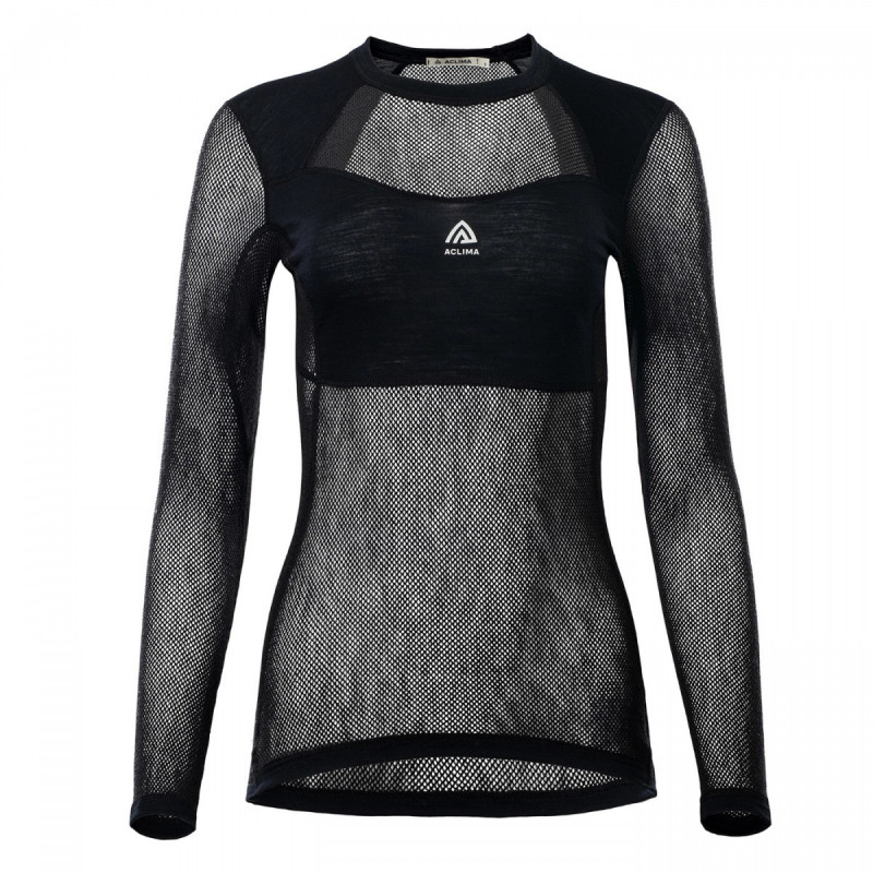 Термокофта жен. Aclima WoolNet Light Crewneck W's Jet Black L
