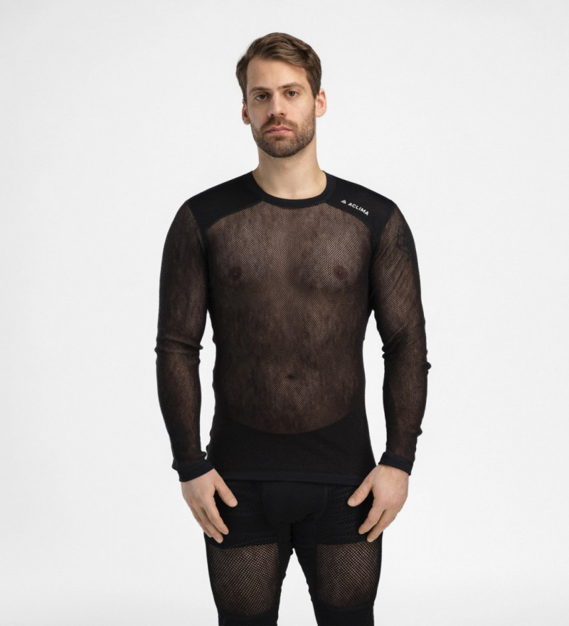 Термокофта муж. Aclima WoolNet Light Crewneck M's Jet Black XL