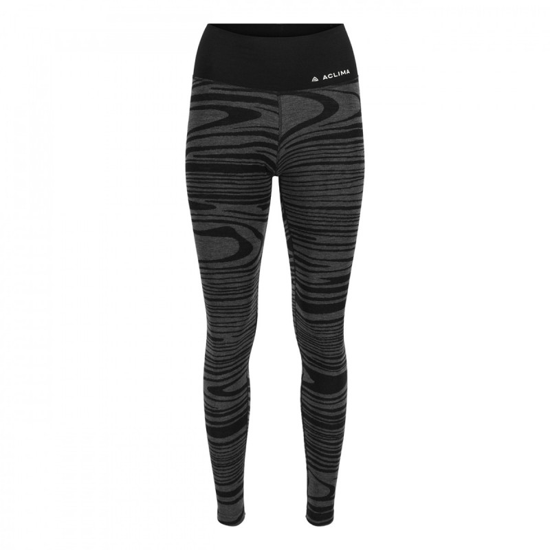 Термокальсоны жен. Aclima WarmWool 200 Longs High Waist высокая посадка Jet Black XXL