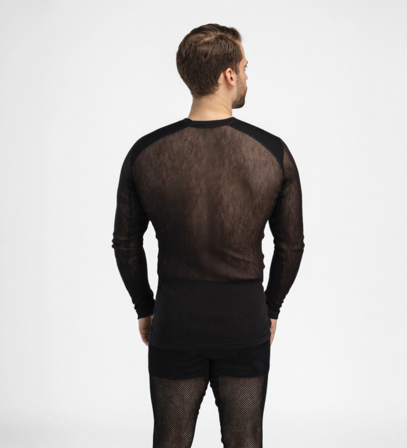 Термокофта муж. Aclima WoolNet Light Crewneck M's Jet Black XL