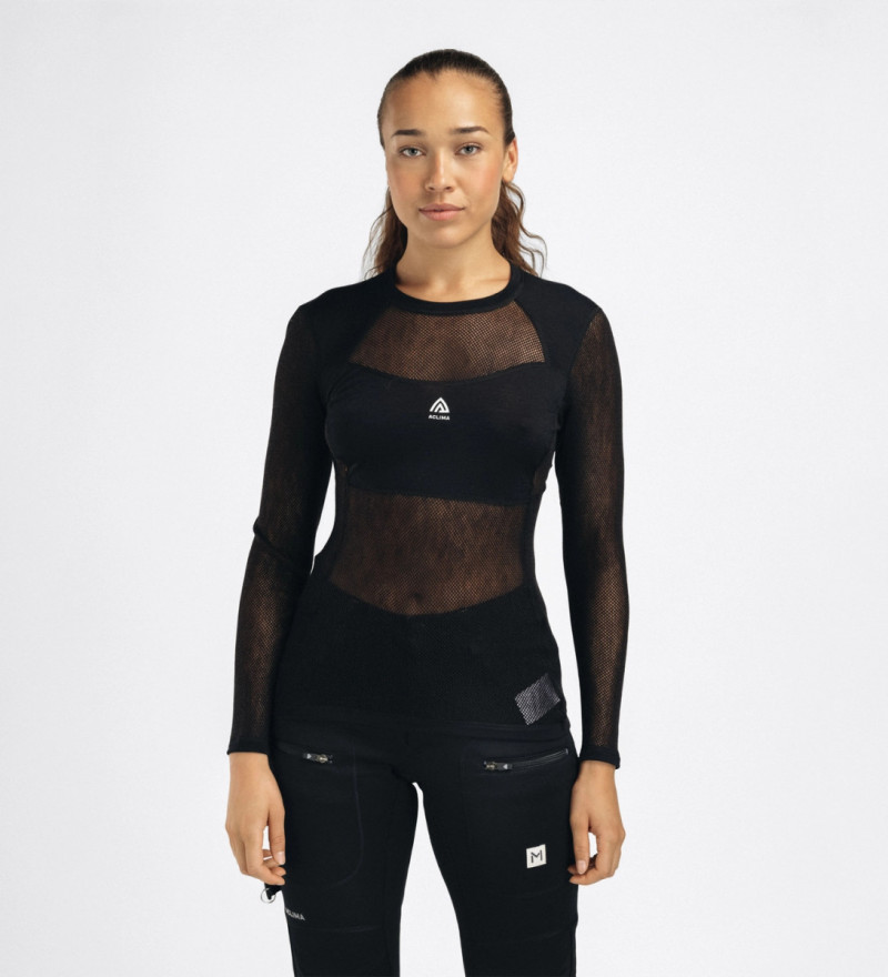 Термокофта жен. Aclima WoolNet Light Crewneck W's Jet Black XS