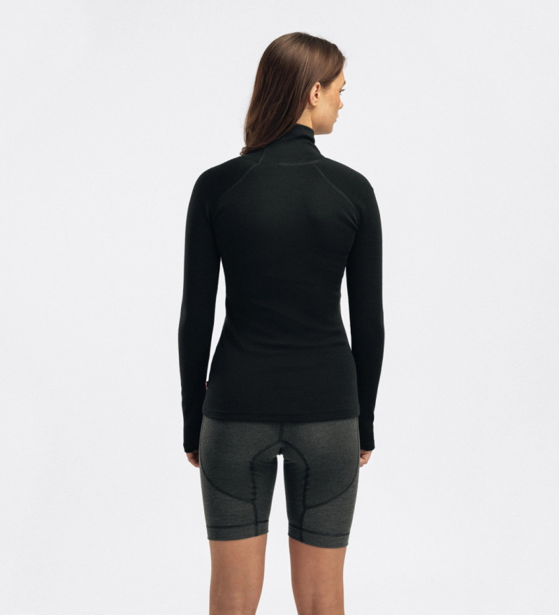 Термокофта жен. Aclima WarmWool 200 Roll Neck W's Jet Black L