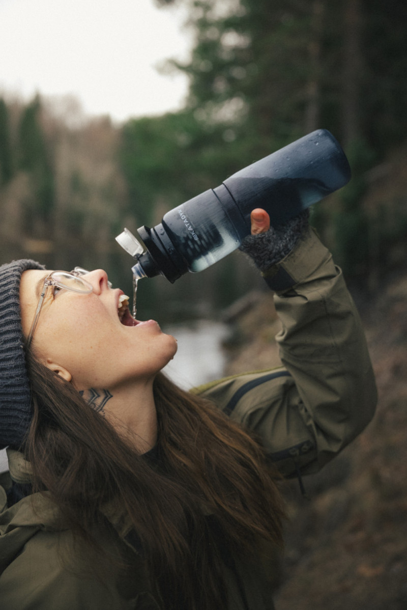 Бутылка-фильтр Katadyn BeFree AC Bottle 0.9 л Smoke