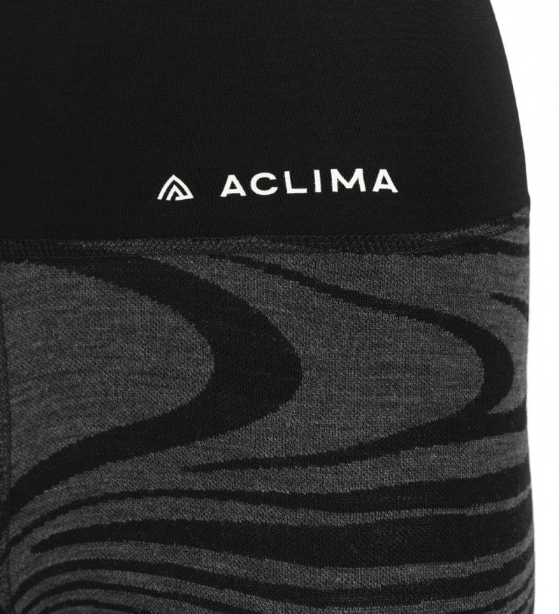 Термоштаны жен. Aclima WarmWool 200 Longs High Waist высокая посадка Black Motion L