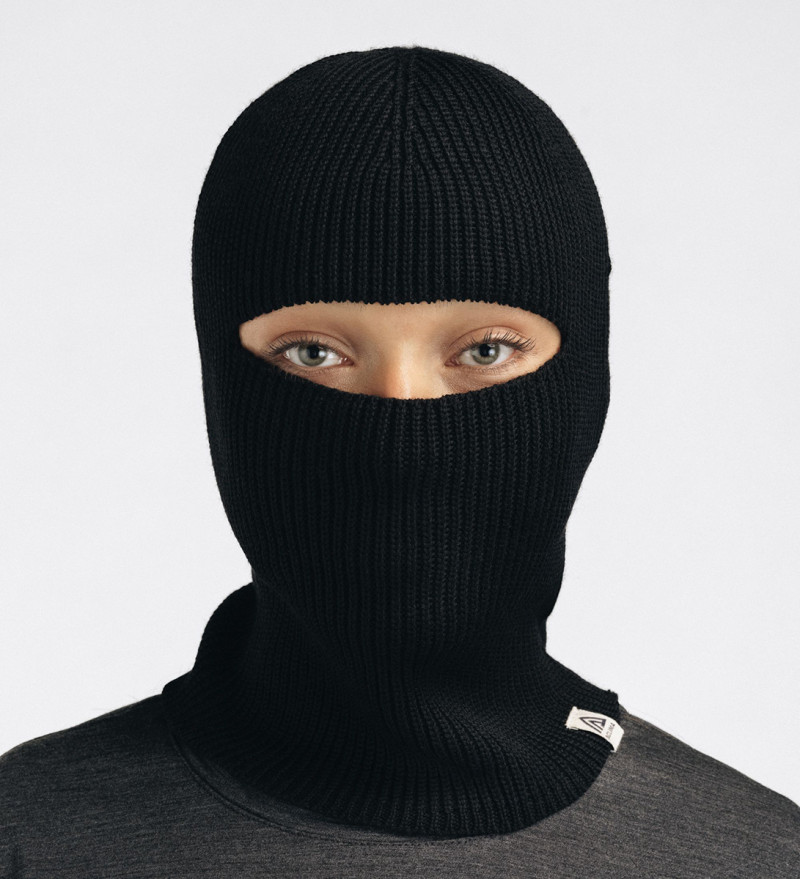 Балаклава-шапка Aclima Flat Knit Balaclava Hat Jet Black OneSize